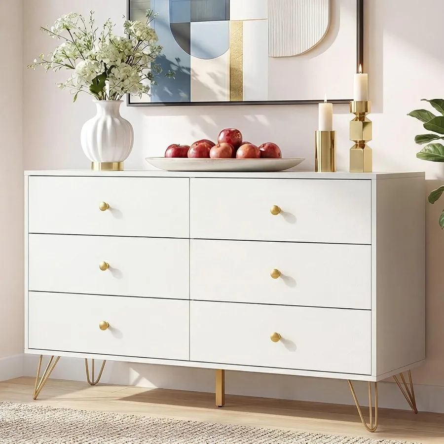 Bedroom 6-Drawer White Dresser - đánh giá và giá Storage
