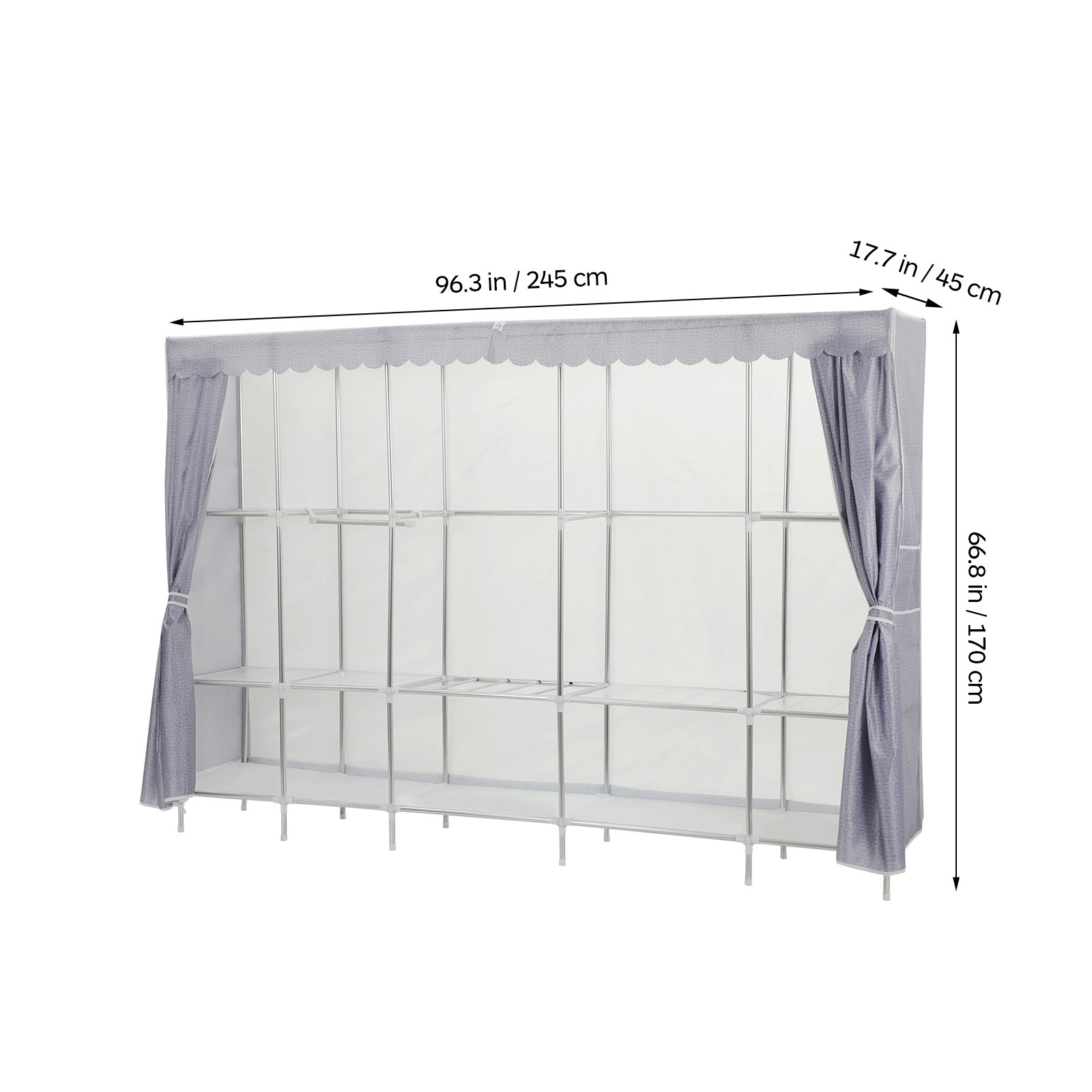 Clothes Rack With Cover Bedroo - đánh giá và giá Wardrobe Closet Portable Fabric Cover