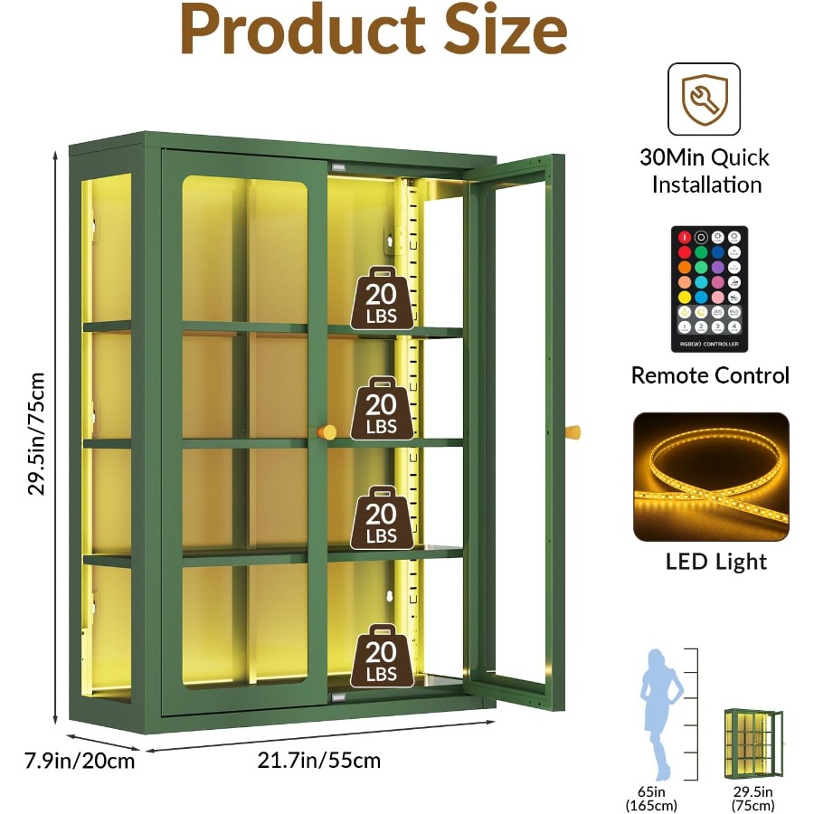 Metal wall display storage cab - đánh giá và giá Storage