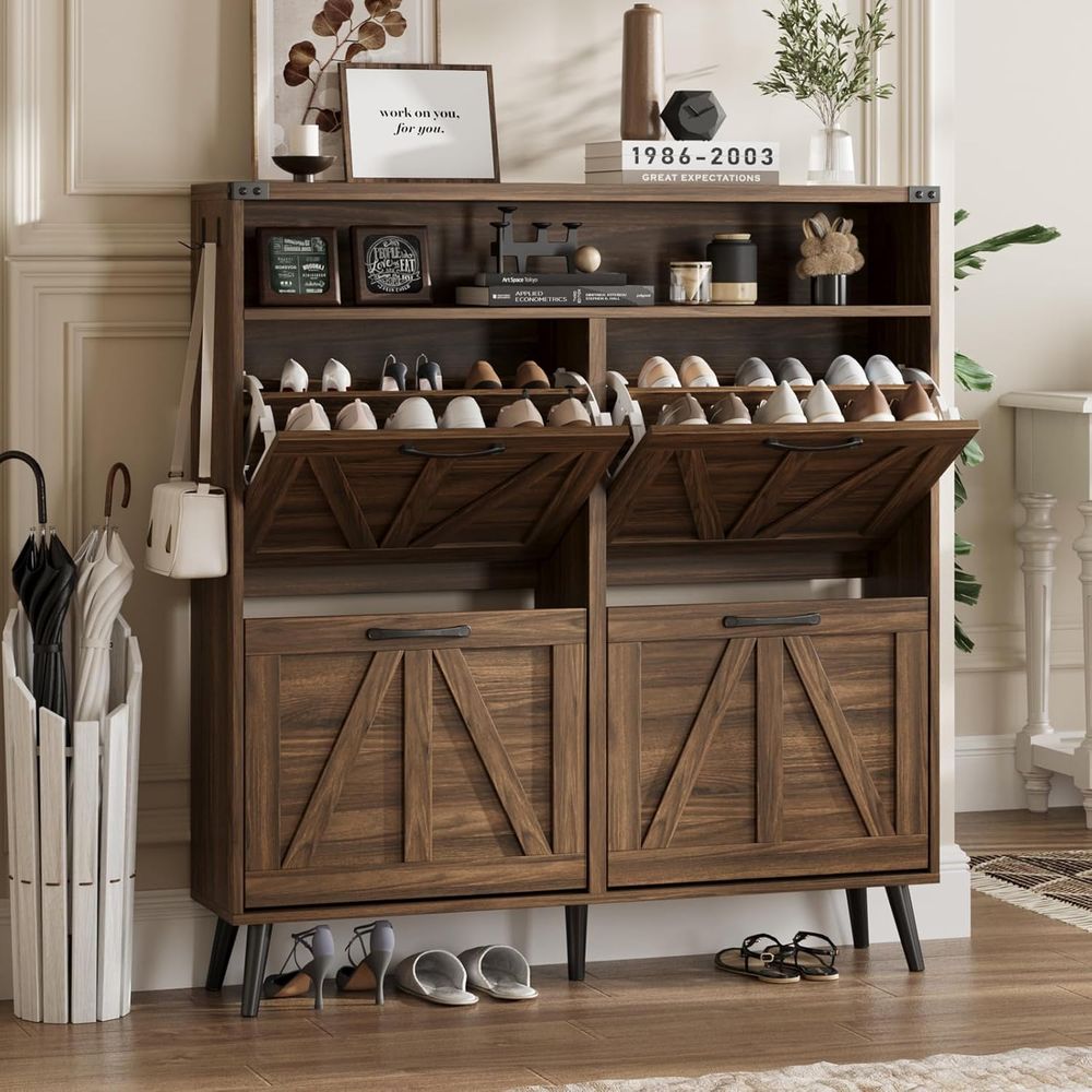 Shoe Cabinet with 4 lip Ders,a - đánh giá và giá Shoe Rack Cabinet Narrow Entryway