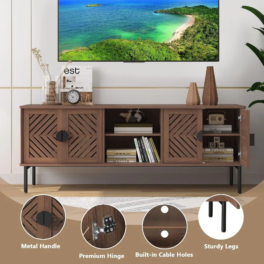 63 TV Stand for Living Room, E - đánh giá và giá Storage