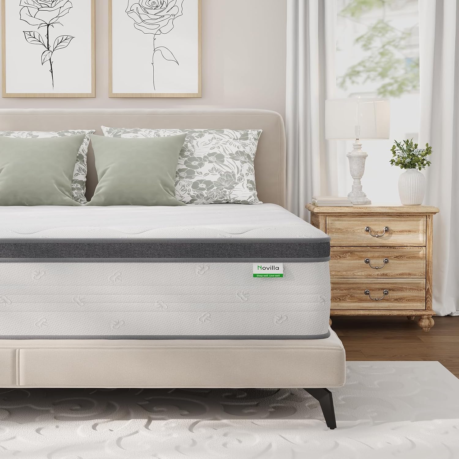 Queen Mattress 14 Inch, Hybrid - đánh giá và giá Memory Foam Mattress In A Box Queen