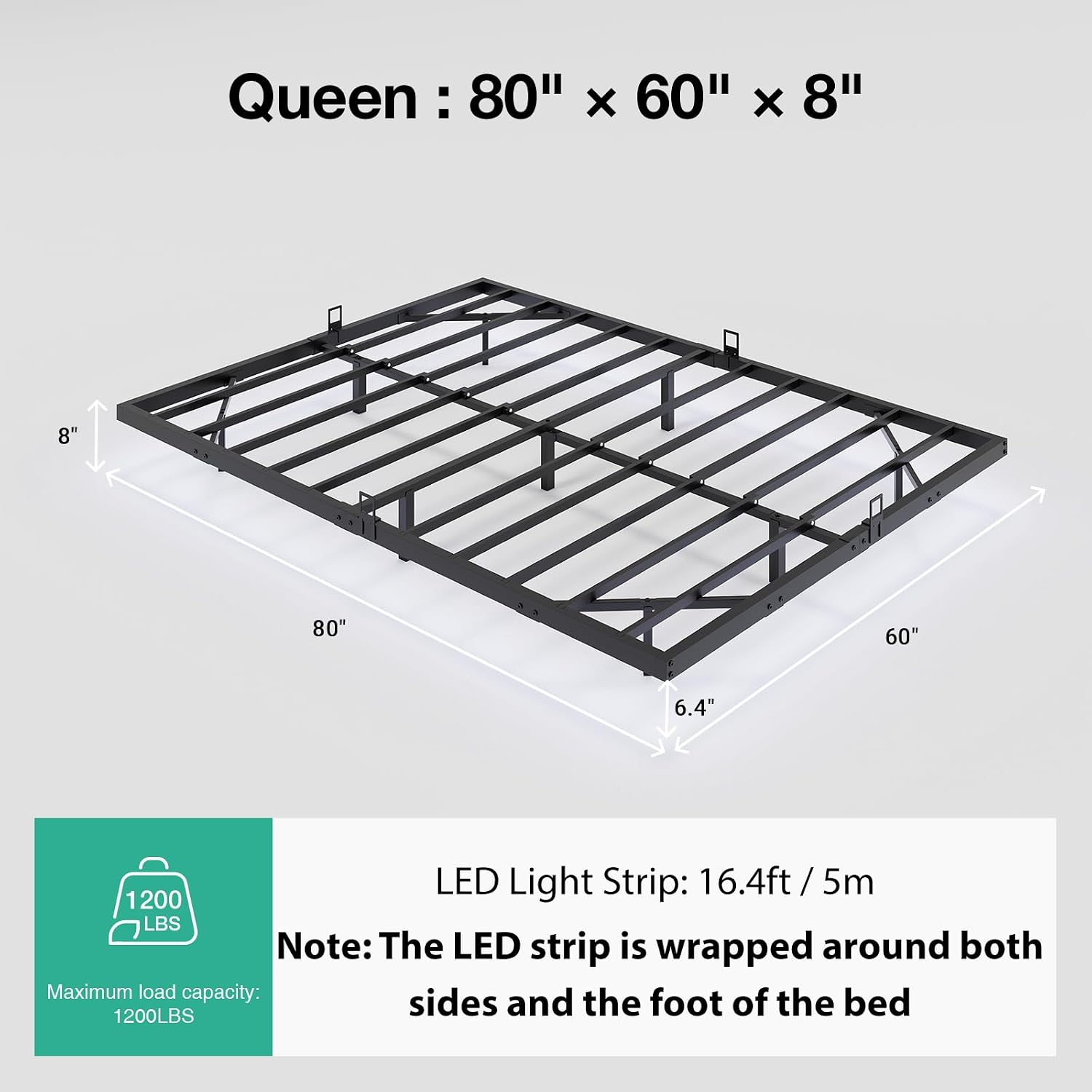 Floating Platform Bed Frame wi - đánh giá và giá Memory Foam Mattress In A Box Queen